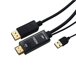 GCPHDP18 Gizzu-4K-HDMI-to-DP-Cable-1.8m-Black wr 01a Gizzu 4K HDMI to DP Cable (1.8m) - Black