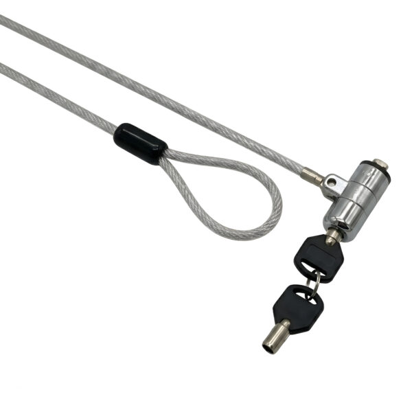 GCTKLMK GIZZU-1.8m-T-Bar-Laptop-Cable-Lock-Master-Key-Compatible-Silver wr 01a GIZZU 1.8m T-Bar Laptop Cable Lock Master Key Compatible