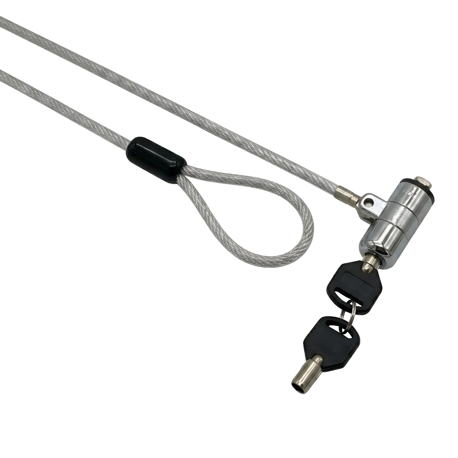 GCTKLMK GIZZU-1.8m-T-Bar-Laptop-Cable-Lock-Master-Key-Compatible-Silver wr 01a GIZZU 1.8m T-Bar Laptop Cable Lock Master Key Compatible