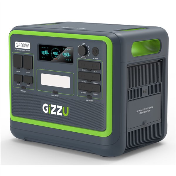 GPS2000UV2 Gizzu Hero Pro 2048Wh2400W UPS Power Sta wr 01-1 Gizzu Hero Pro 2048Wh/2400W UPS Power Station With App