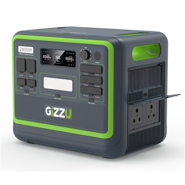 GPS2000UV2 Gizzu Hero Pro 2048Wh2400W UPS Power Sta wr 04 Gizzu Hero Pro 2048Wh/2400W UPS Power Station With App