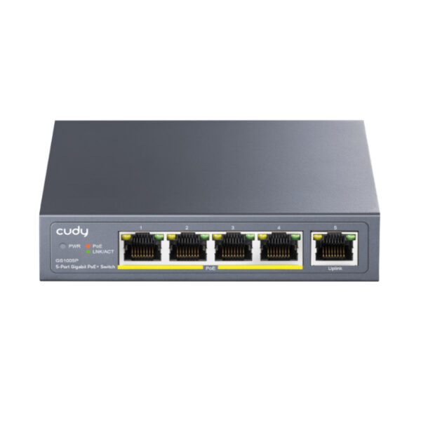 GS1005P wr 01 Cudy 5-Port Gigabit PoE+ Unmanaged Switch