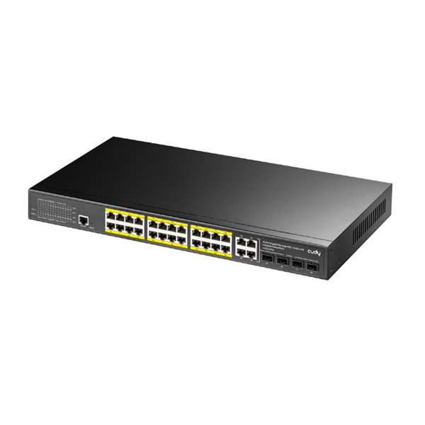 GS2028PS4 wr 02 Cudy 24 Port Layer 2 Managed Gigabit PoE Switch