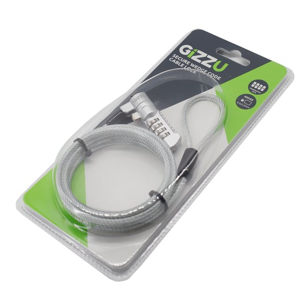 GSCWC wr 04 Gizzu Secure Wedge Code Cable Lock 1.8m