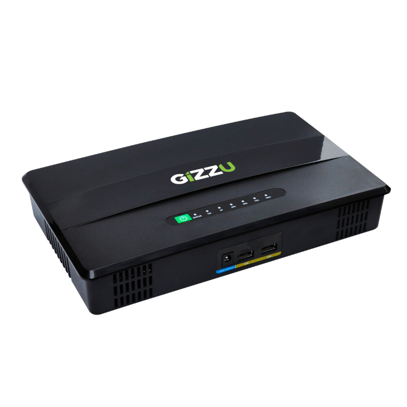 GUP60W wr 01 GIZZU 60W 65Wh 17600mAh Mini POE DC UPS Lithium - Black
