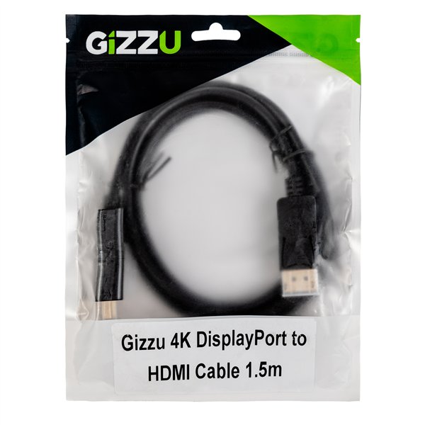 Gizzu-4K60Hz-DisplayPort-to-HDMI-Cable-1.5m wr 04 Gizzu 4K60Hz DisplayPort to HDMI Cable 1.5m