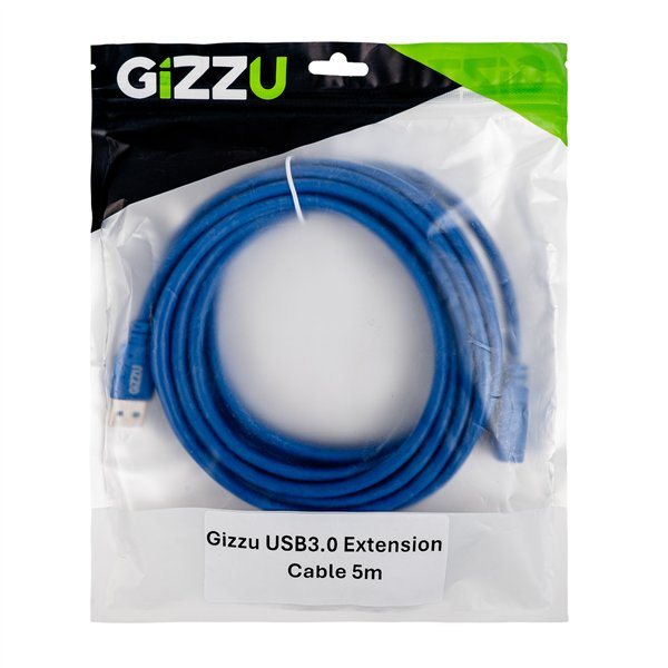 Gizzu-USB-3.0-Extension-Cable-5m wr 04 Gizzu USB 3.0 Extension Cable 5m - Blue