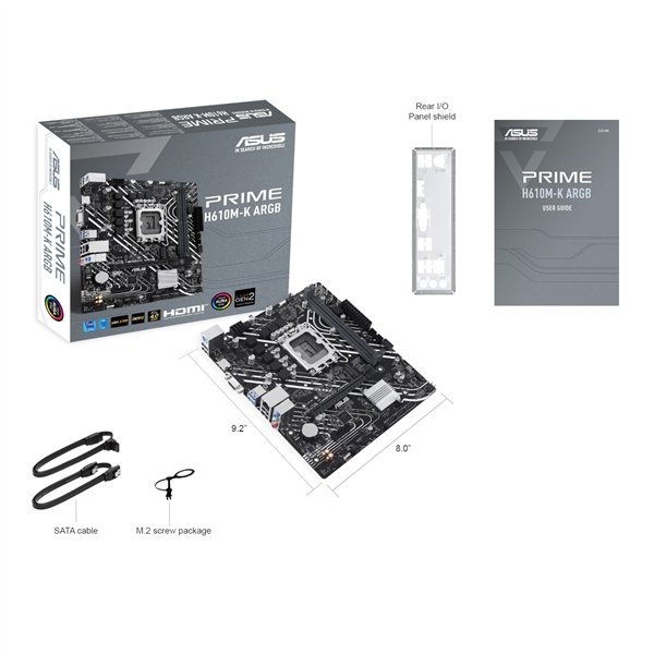 H610M-R-D5-WR-07 Asus PRIME H610M-R DDR5 LGA1700 Micro-ATX Motherboard