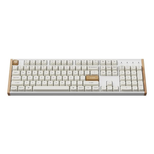 Keychron K10 HE Special Edition Full-size Hot-Swap Gateron Dbl-Rail Nebula Switch RGB Wireless Keyboard - White (Wood + Al)