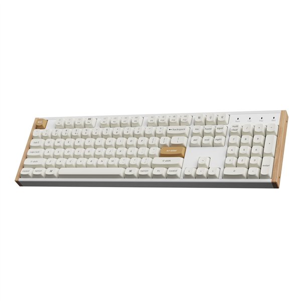 Keychron K10 HE Special Edition Full-size Hot-Swap Gateron Dbl-Rail Nebula Switch RGB Wireless Keyboard - White (Wood + Al)