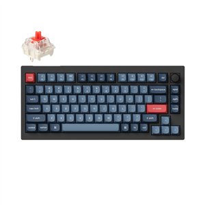 KEYCHRON-V1MAX-75-RED-GATJUP-RGB-WL-KB-wr-01a Keychron V1 Max QMK/VIA Wireless Custom Mechanical Keyboard | RED Switches - Black