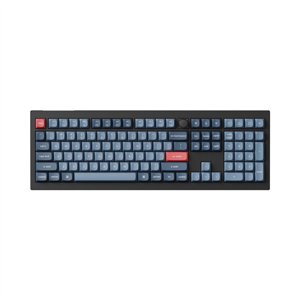 KEYCHRON-V6MAX-FULL-RED-GATJUP-RGB-WL-KB-wr-02 Keychron V6 Max QMK/VIA RED Wireless Custom Mechanical Keyboard | RED Switch - Black