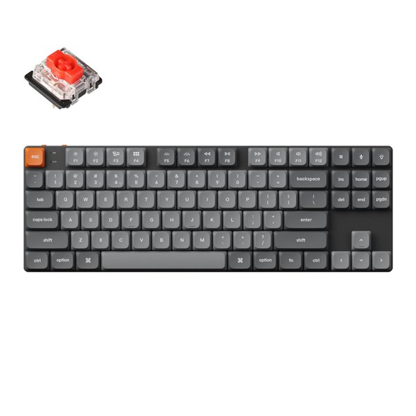 Keychron K1M-H1 wr 01a Keychron K1 Max QMK/VIA 80% Wireless Custom Mechanical Keyboard | RED Switches