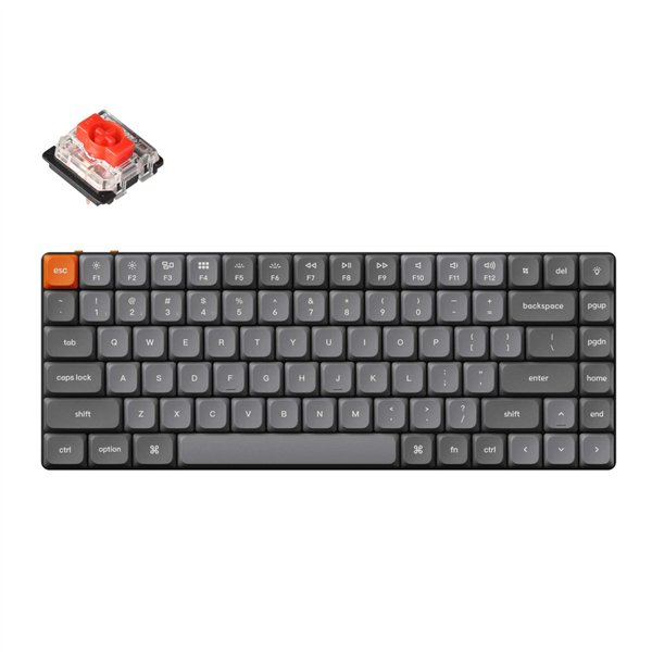 Keychron K3M-H1 wr 01a Keychron K3 Max QMK/VIA Wireless 75% Custom Mechanical Keyboard | RED Switches