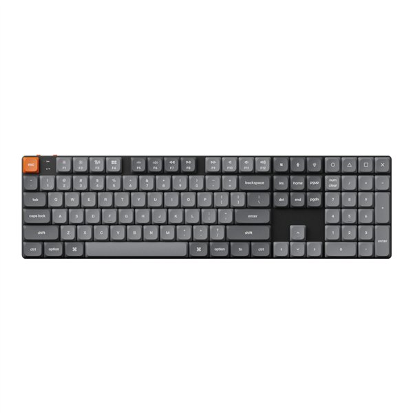 Keychron K5M-H1 wr 02a Keychron K5 Max QMK/VIA Full-sized Wireless Custom Mechanical Keyboard | RED Switches