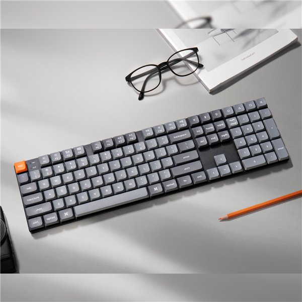 Keychron K5M-H1 wr 03a Keychron K5 Max QMK/VIA Full-sized Wireless Custom Mechanical Keyboard | RED Switches