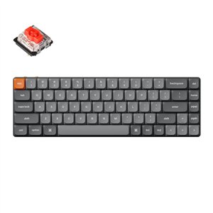 Keychron K7M-H1 wr 01a Keychron K7 Max QMK/VIA 65% Wireless Custom Mechanical Keyboard | RED Switches