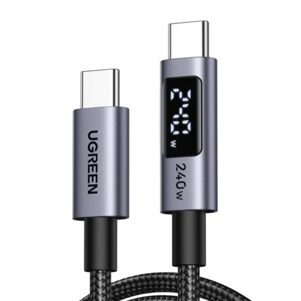 L530-65867 UGREEN 240W USB Type-C Cable with LED Di wr 01 UGREEN 240W USB Type-C Cable with LED Display 2M