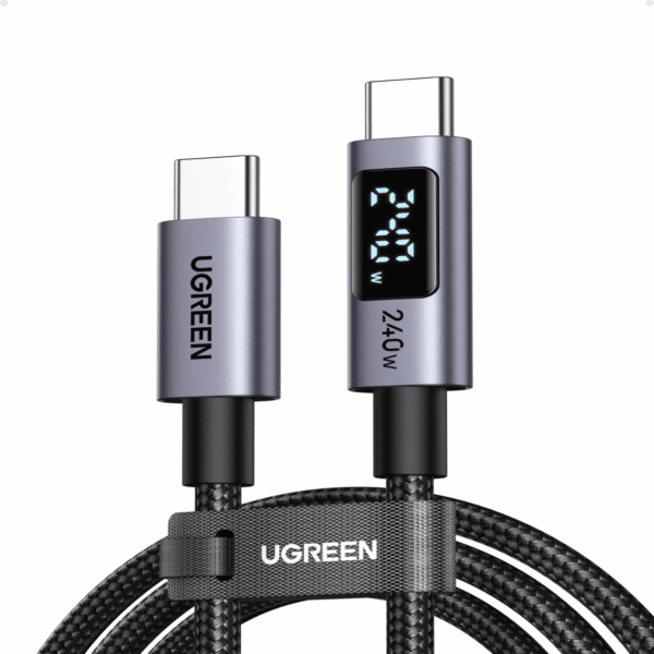 L530-65867 UGREEN 240W USB Type-C Cable with LED Di wr 03 UGREEN 240W USB Type-C Cable with LED Display 2M