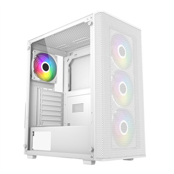 M220-WA FSP-M220-ATX-RGB-Gaming-Chassis-White wr 01 FSP M220 ATX Mid Tower Gaming Chassis - White