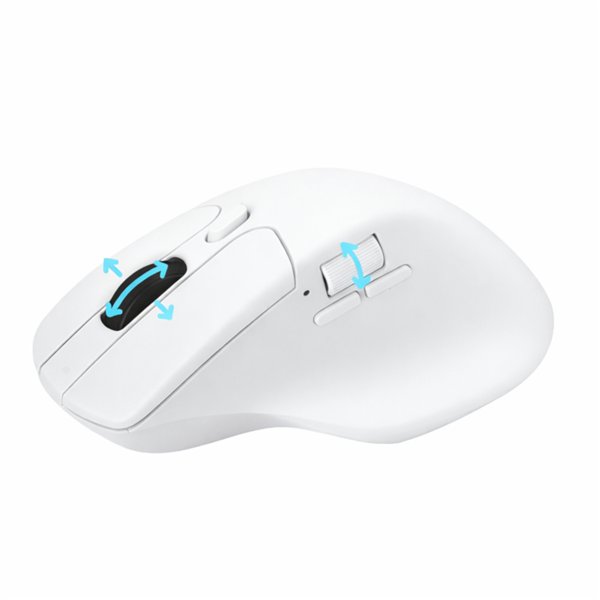 M6-A3 Keychron-M6-A3-1K-Wireless-Mouse-White 02 Keychron M6 1K Dual-Wireless Bluetooth and 2.4G Mouse – White