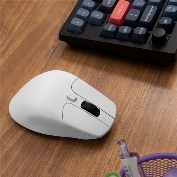 M6-A3 Keychron-M6-A3-1K-Wireless-Mouse-White 03 Keychron M6 1K Dual-Wireless Bluetooth and 2.4G Mouse – White