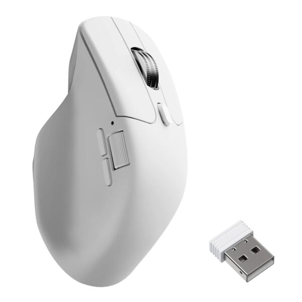 M6S-A24 Keychron M6S-A24 PixArt 3950 8K Wireless wr 02-1 Keychron M6S-A24 PixArt 3950 8K 30000DPI Wireless Mouse (BT/2.4GHz/Wired) - White