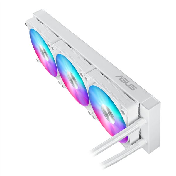 MAXGAMINGLC360ARGBLCDWHT Asus-MAX-Gaming-LC-360-ARGB-LCD-All-in-one-CPU-Liquid-Cooler-White wr 03a Asus MAX Gaming LC 360 ARGB LCD All-in-one CPU Liquid Cooler - White