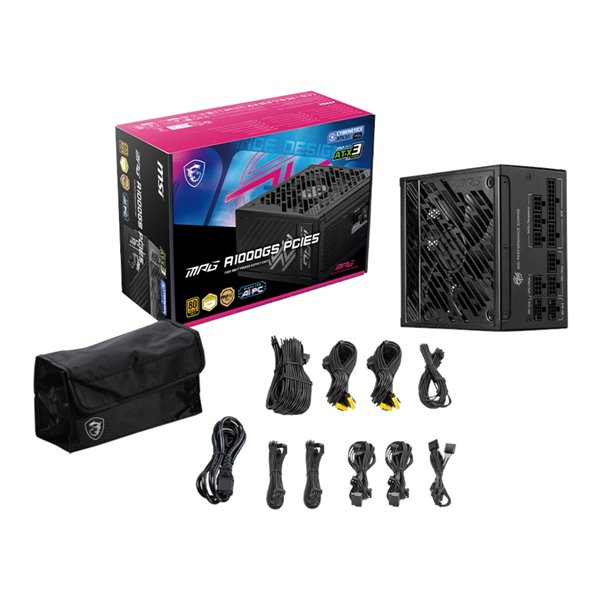 MPG-A1000GS-PCIE5 MSI-MPG-A1000GS-PCIe-5-80-PLUS-Gold-Modular-Power-Supply wr 05a MSI MPG A1000GS PCIe 5 80 PLUS Gold Modular Power Supply