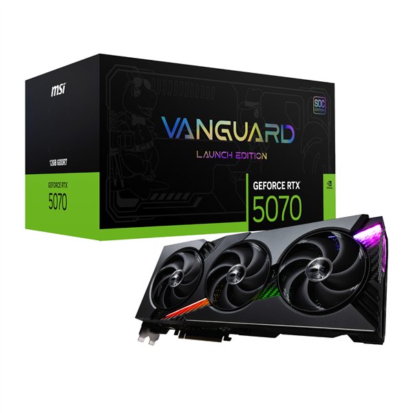 MSI RTX5070VANGUARDSOCLE12GB wr 01a MSI GeForce RTX 5070 VANGUARD SOC Launch Edition 12GB Graphics Card