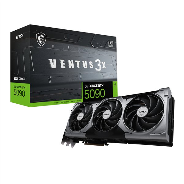 MSI RTX5090VENTUS3XOC32GB wr 01a MSI GeForce RTX 5090 VENTUS 3X OC 32G Graphics Card