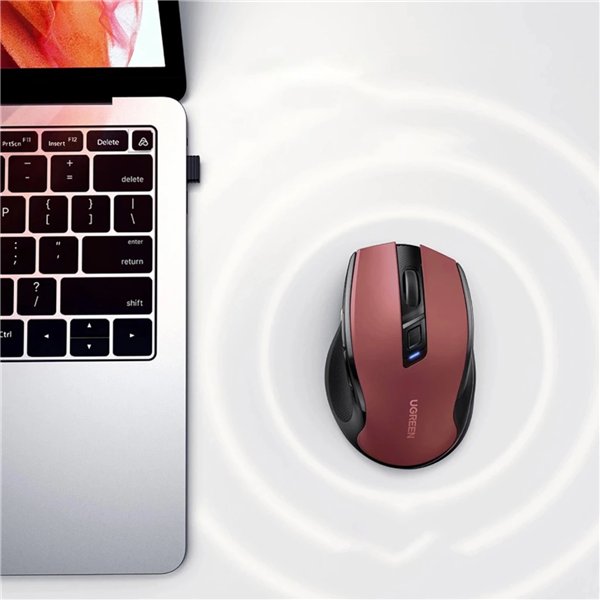 UGREEN MU006 2.4GHz Wireless Optical Mouse - Red