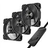 Antec NOVA 120 PWM Fan 3 Pack with Speed Controller - Black