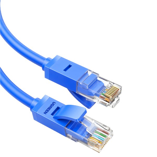 NW102-15996 -UGREEN-Cat6-RJ45-Gigabit-Ethernet-Cable-Blu UGREEN RJ45 CAT6 0.5m LAN Network Cable - (1Gbps, 250MHz) - Blue