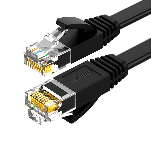 NW102-50172-wr-01 UGREEN NW102 Cat6 U/UTP Flat Ethernet Cable 0.5m - Black