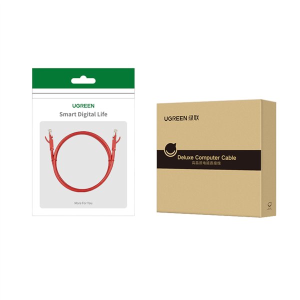 NW102-95507 UGREEN-RJ45-CAT6-Ethernet-0.5m-LAN-Network-Cable-Red-wr05- UGREEN RJ45 CAT6 Ethernet 0.5m LAN Network Cable -Red (1Gbps, 250MHz)