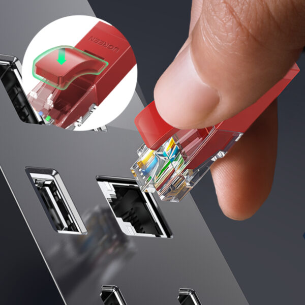NW102-95507 UGREEN-RJ45-CAT6-Ethernet-0.5m-LAN-Network-Cable-Red-wr ls01- UGREEN RJ45 CAT6 Ethernet 0.5m LAN Network Cable -Red (1Gbps, 250MHz)