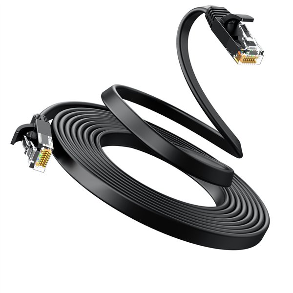 NW102-wr-04 UGREEN NW102 Cat6 U/UTP Flat Ethernet Cable 0.5m - Black