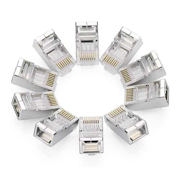 NW111-20333 UGreen-RJ45-Cat6-Shield-Connector-Plugs wr 02 UGREEN CAT6 FTP RJ45 Modular Plugs 10 Pack