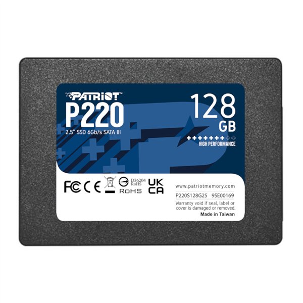 P220S128G25 wr 01 Patriot P220 128GB 2.5" SSD
