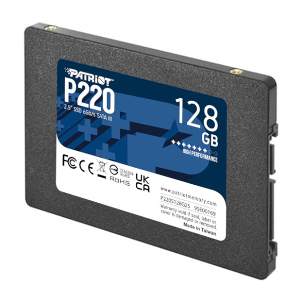P220S128G25 wr 02 Patriot P220 128GB 2.5" SSD