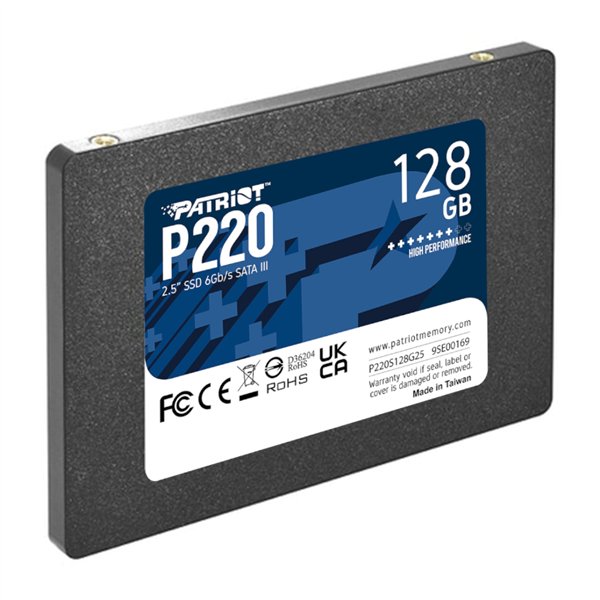 P220S128G25 wr 03 Patriot P220 128GB 2.5" SSD