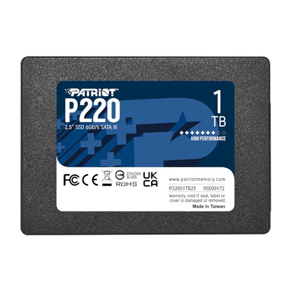 P220S1TB25 wr 01 Patriot P220 1TB 2.5" SSD