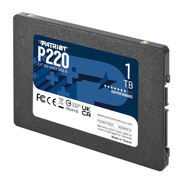 P220S1TB25 wr 02 Patriot P220 1TB 2.5" SSD