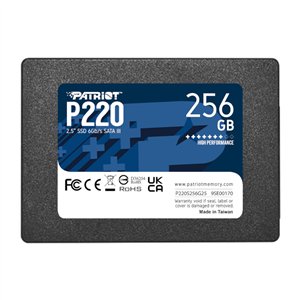 P220S256G25 wr 01 Patriot P220 256GB 2.5" SSD