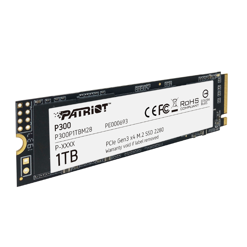 P300P1TBM28 wr 02 Patriot P300 1TB M.2 PCIe NVMe SSD