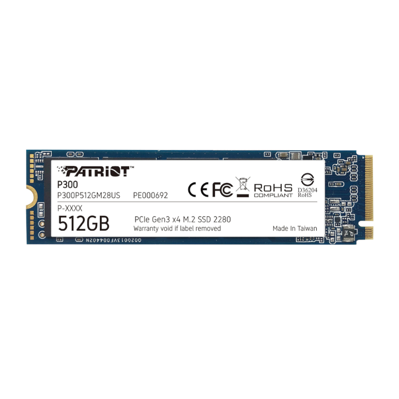 P300P512GM28 wr 01 Patriot P300 512GB M.2 PCIe NVMe SSD