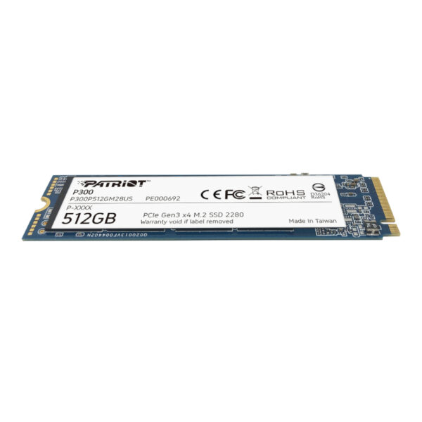 P300P512GM28 wr 02 Patriot P300 512GB M.2 PCIe NVMe SSD