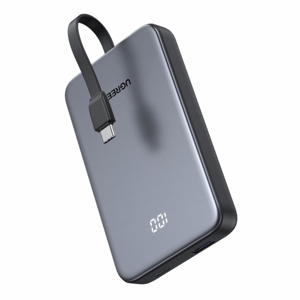 UGREEN 10000mAh 20W Power Bank with Built-in Cable