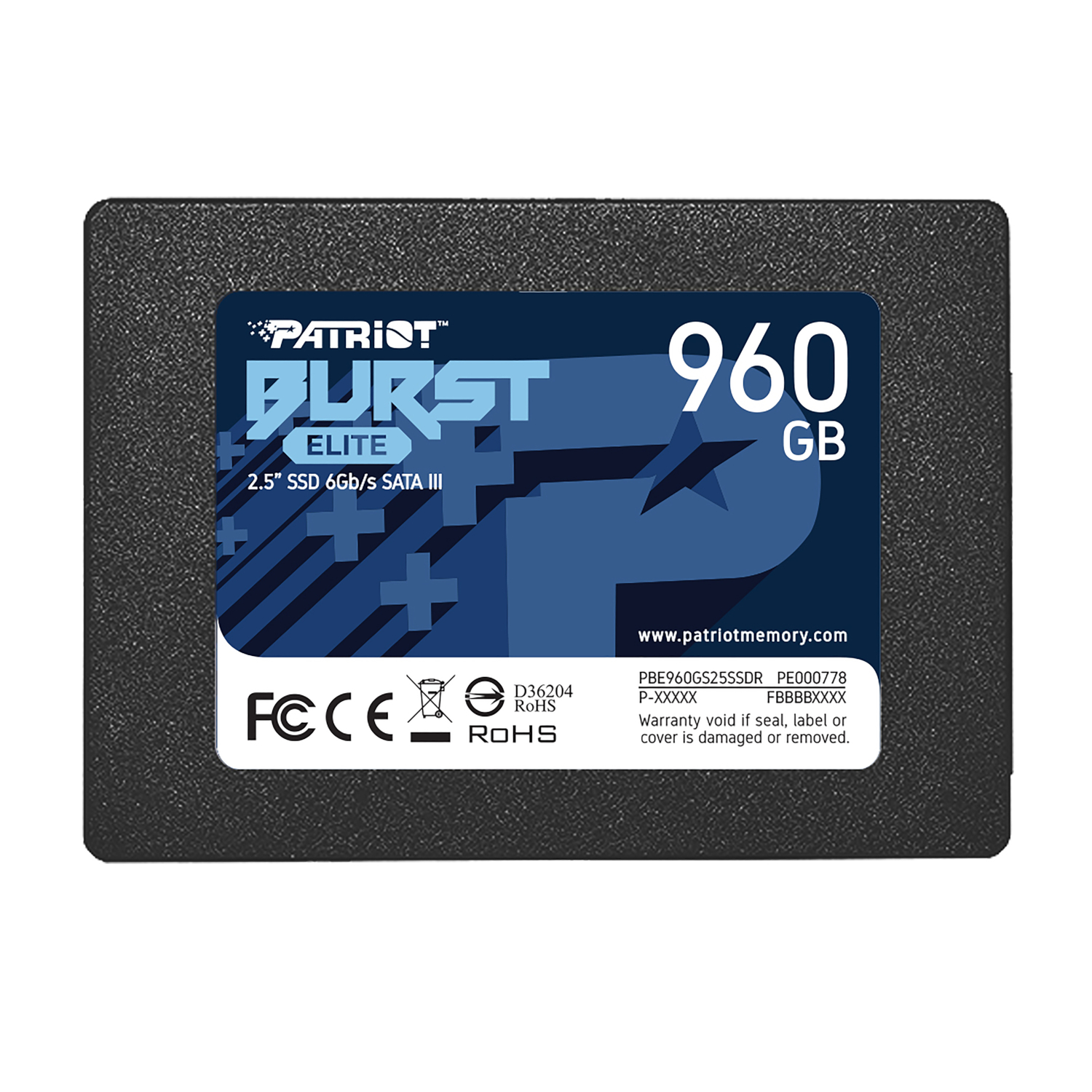 PBE960GS25SSDR Patriot-Burst-Elite-960GB-2.5-inch-SATA-III-SSD-Black wr 01 Patriot Burst Elite 960GB 2.5" SATA III SSD